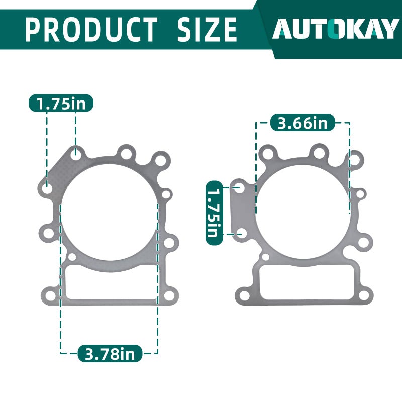 AUTOKAY Valve Gasket Kit Compatible with 794152 690190 Engine 310707 310777 311707 311777 312707 312777 313707 313777 319775 331707 331777 331807 331877 331977 - Image 2